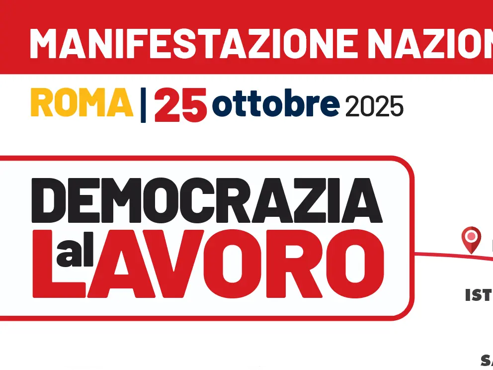Democrazia al Lavoro: Cgil, 25 ottobre manifestazione nazionale a Roma
