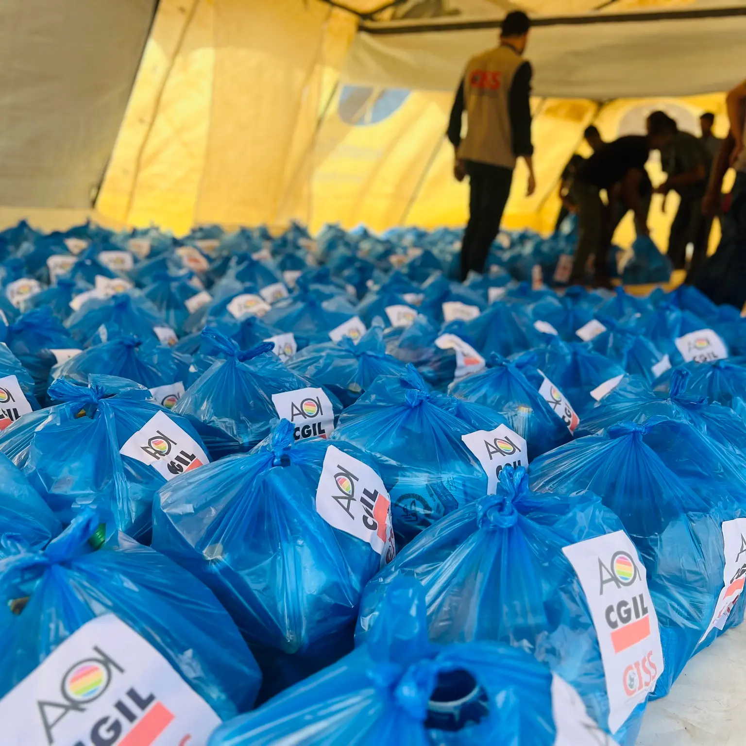 Solidarietà Cgil a Gaza: aiuti alimentari a centinaia di famiglie grazie alla raccolta fondi