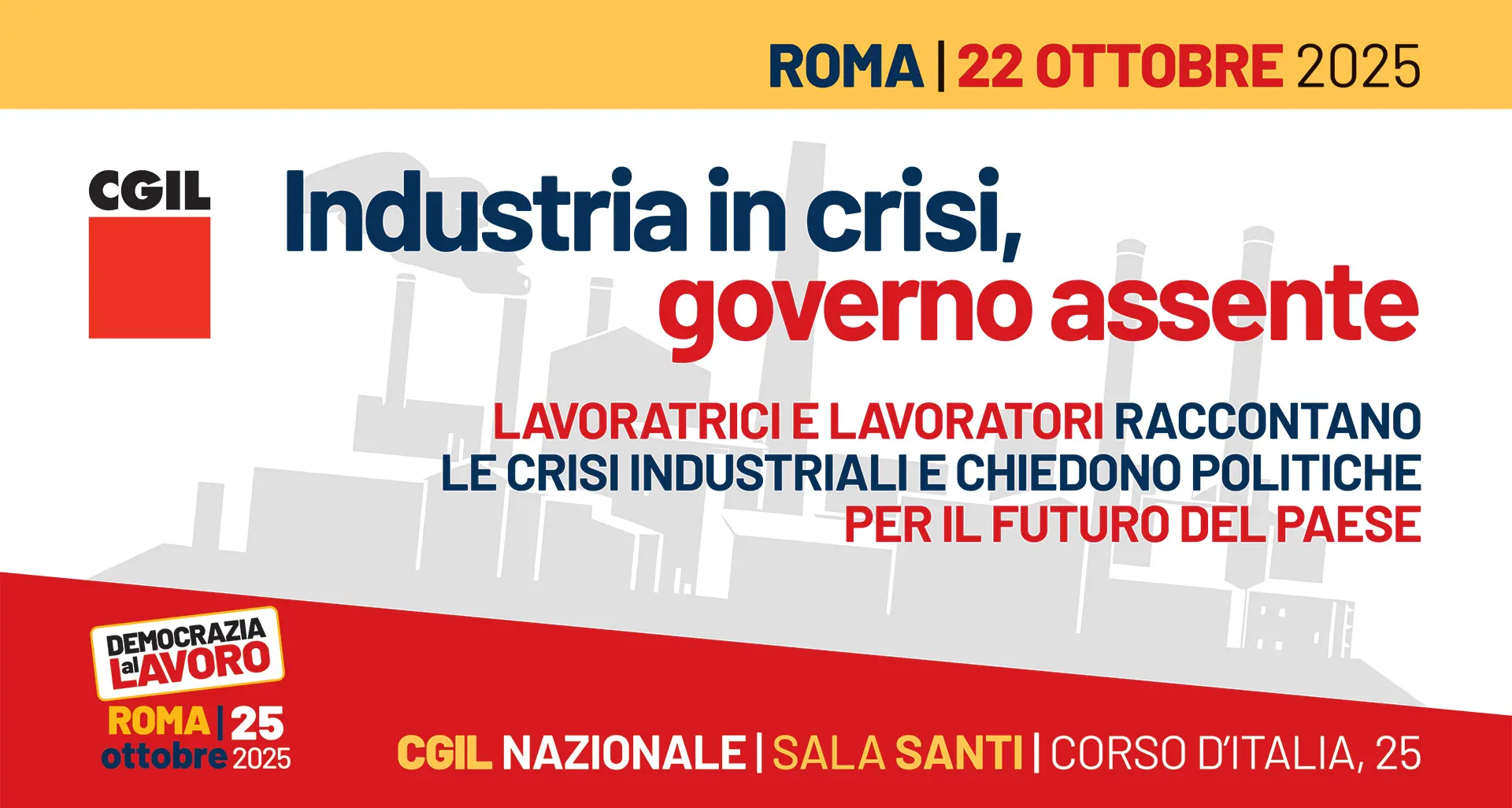 Industria in crisi, governo assente