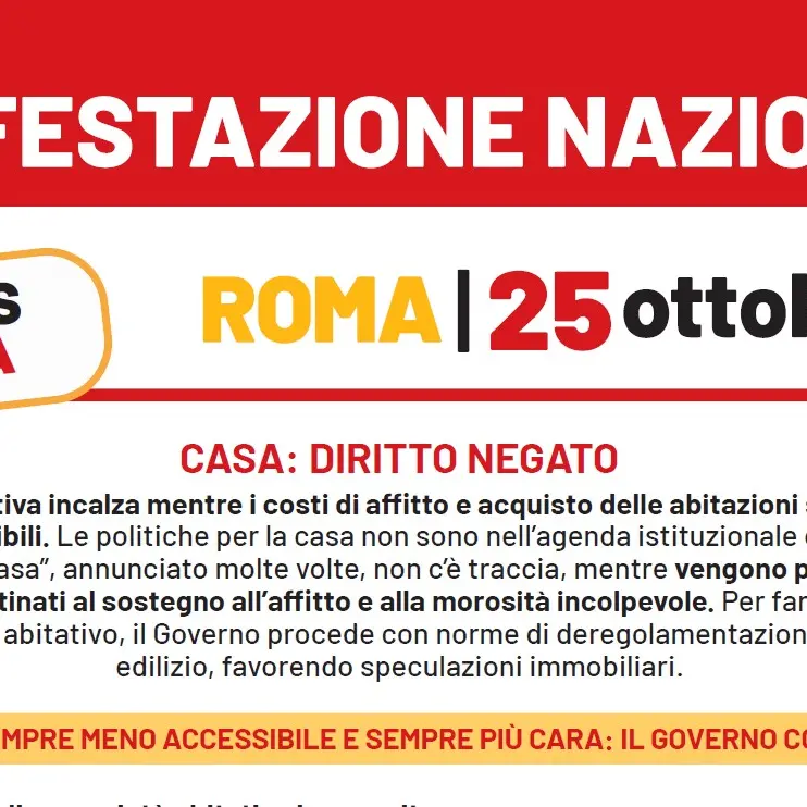 Verso il 25 ottobre. Focus ‘Casa: diritto negato’