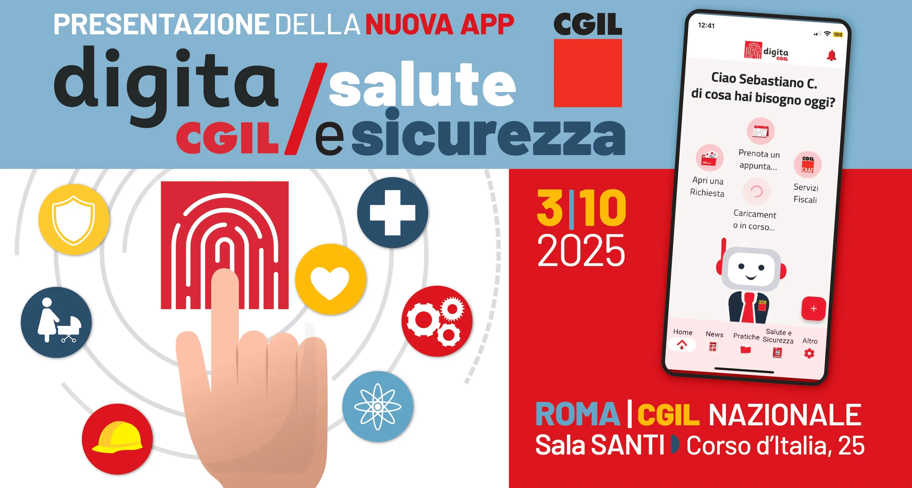 La Cgil presenta la nuova App Digita Cgil/Salute e sicurezza