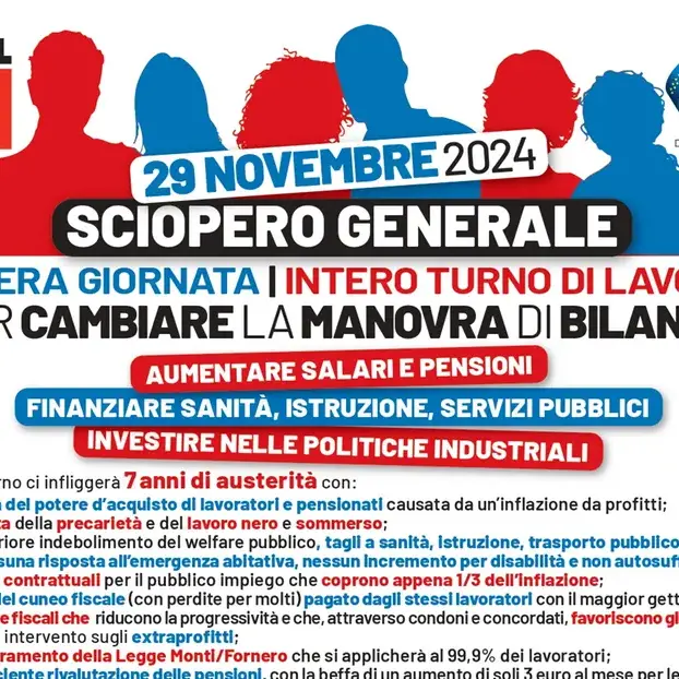 Cgil e Uil, Sciopero generale di 8 ore per cambiare la manovra di bilancio