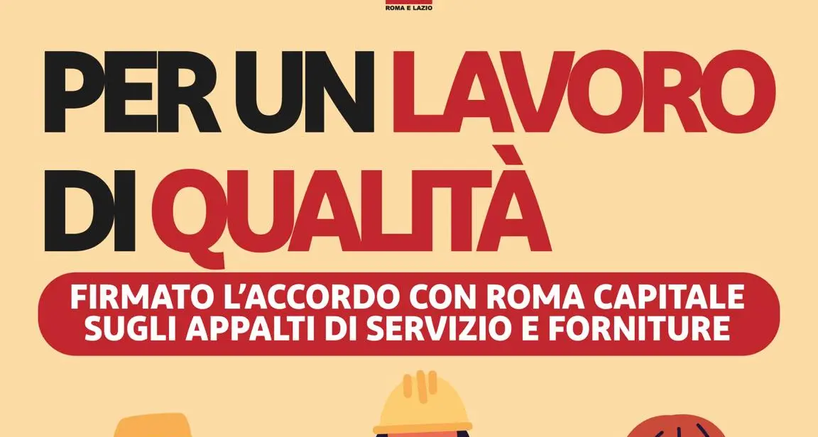 Appalti: Cgil, accordo di Roma investe su qualità occupazione nei servizi