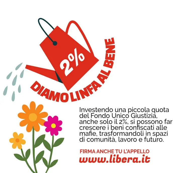 Diamo Linfa al Bene: la Cgil sostiene la campagna di Libera per destinare il 2% del FUG ai beni confiscati