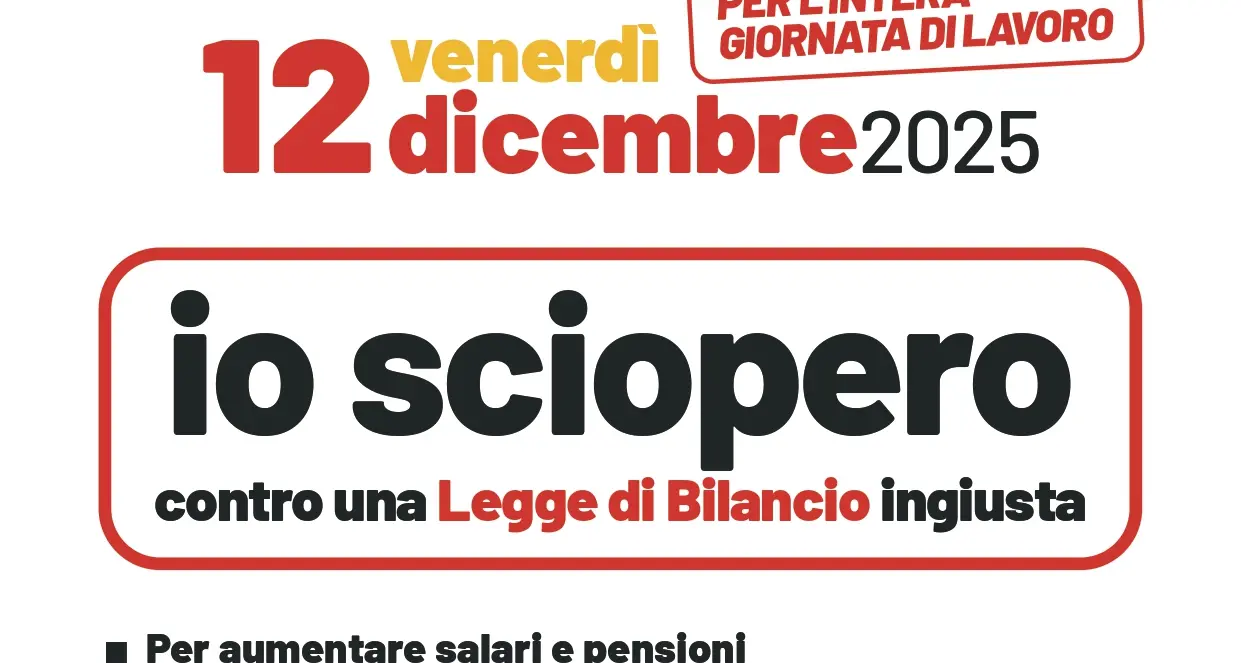 Manifestazione a Brescia ‘Io sciopero contro una Legge di Bilancio ingiusta’