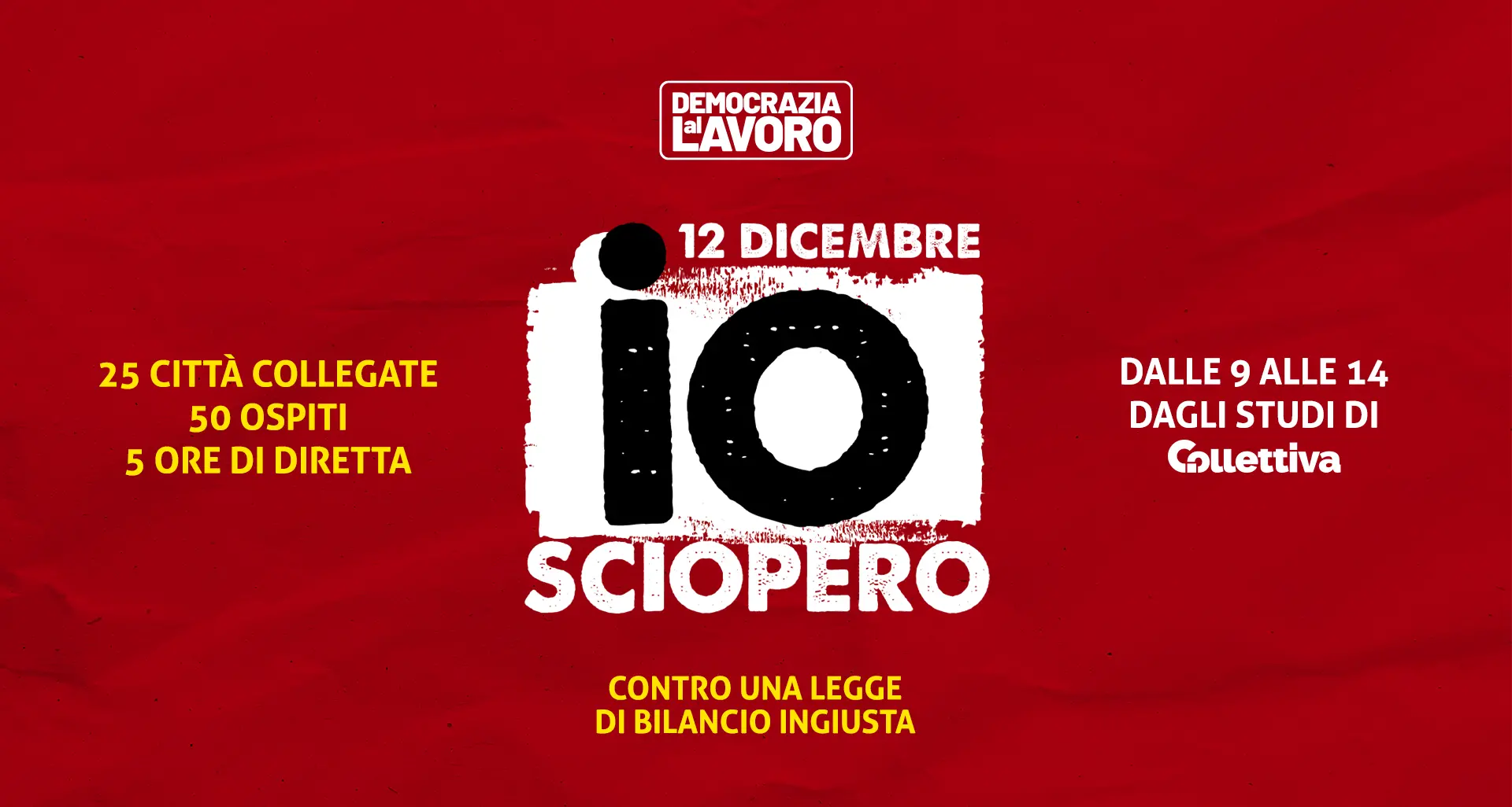 Sciopero generale Cgil, la diretta di Collettiva