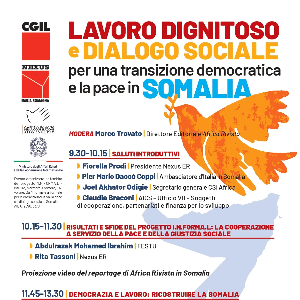 Lavoro dignitoso e dialogo sociale per la transizione democratica e la pace in Somalia