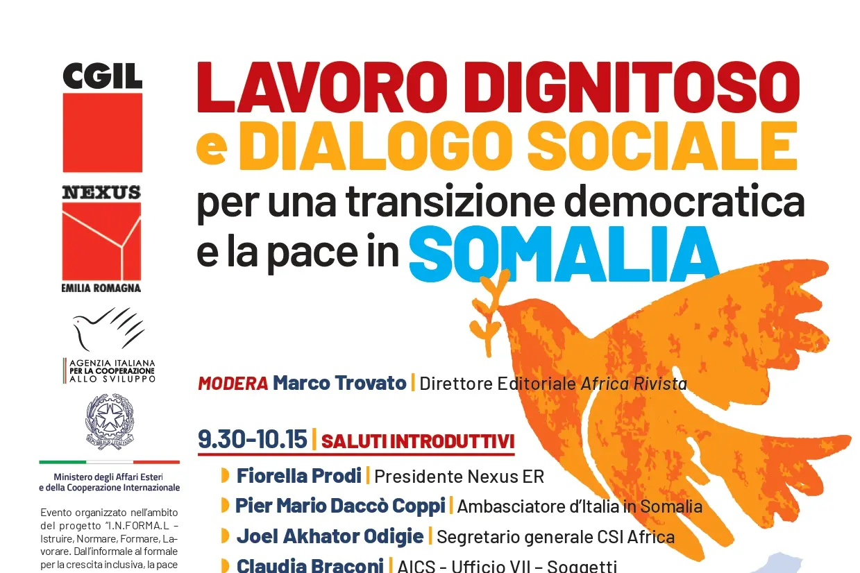 Lavoro dignitoso e dialogo sociale per la transizione democratica e la pace in Somalia