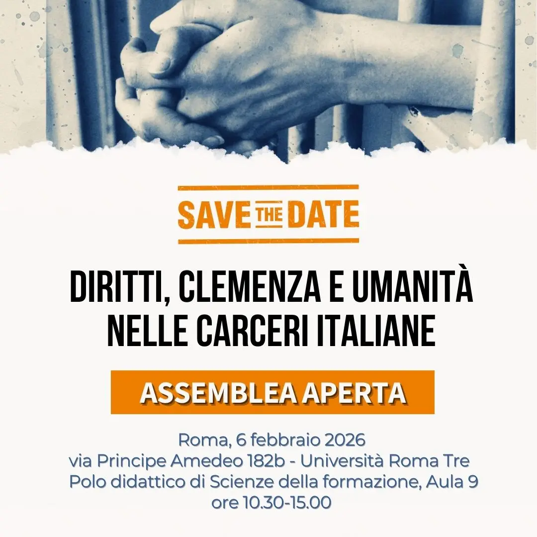 Carceri: il 6 febbraio assemblea nazionale ‘Clemenza ed umanità nelle carceri italiane’