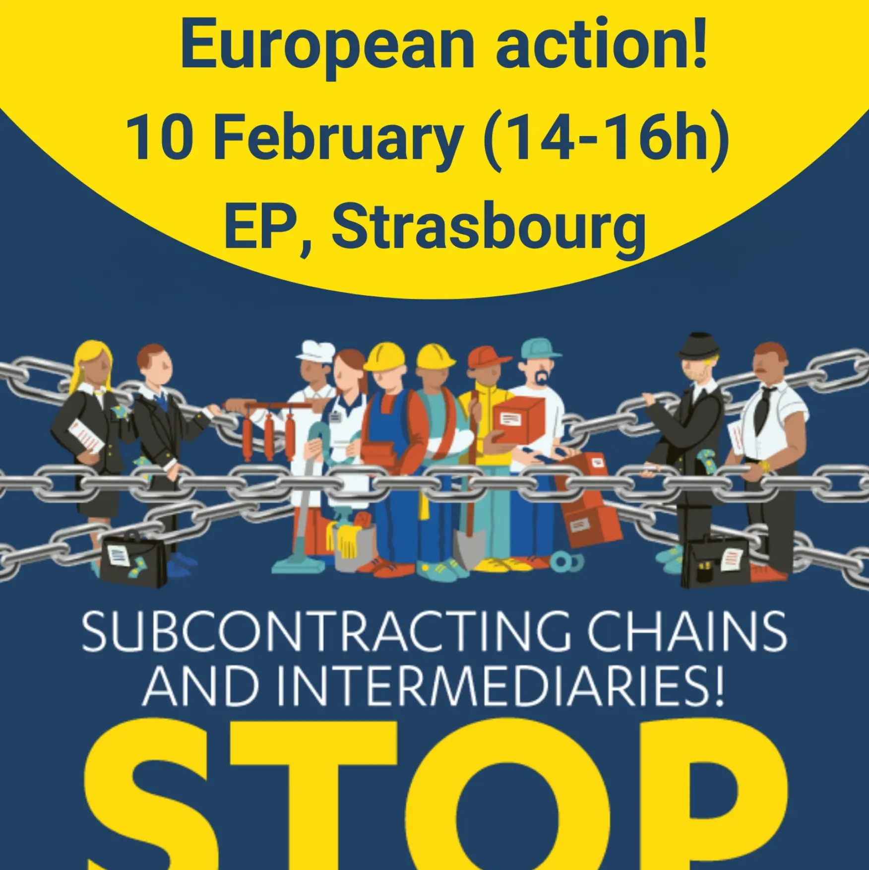 Stop allo sfruttamento nelle catene di subappalto: il 10 febbraio manifestazione europea a Strasburgo
