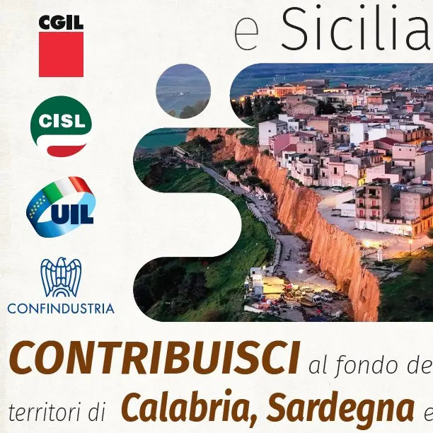 Ciclone Harry: CGIL, CISL, UIL e Confindustria lanciano un fondo di solidarietà per Calabria, Sardegna e Sicilia