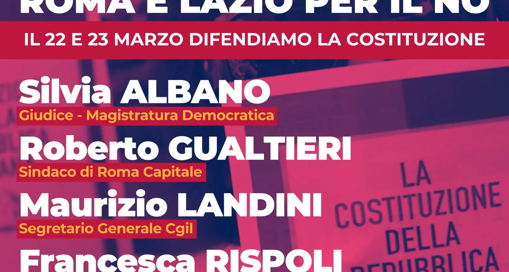 Referendum giustizia, 9 marzo assemblea comitati Roma e Lazio per il No. Partecipa Landini