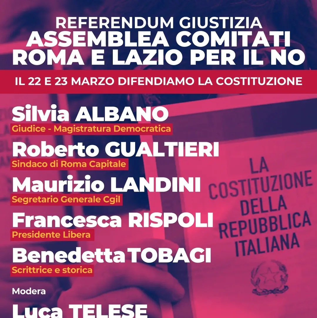 Referendum: 9 marzo a Roma iniziativa dei Comitati per il No, con Landini
