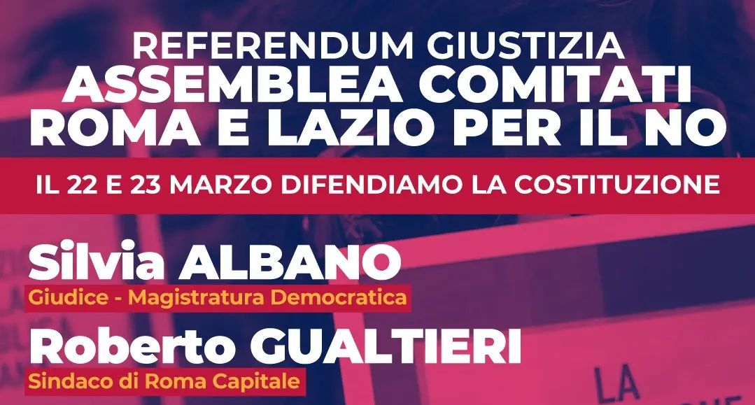 Referendum giustizia, assemblea dei comitati di Roma e Lazio per il NO