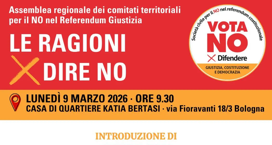 Assemblea regionale dei comitati territoriali per il NO nel Referendum Giustizia ‘Le ragioni per dire NO’