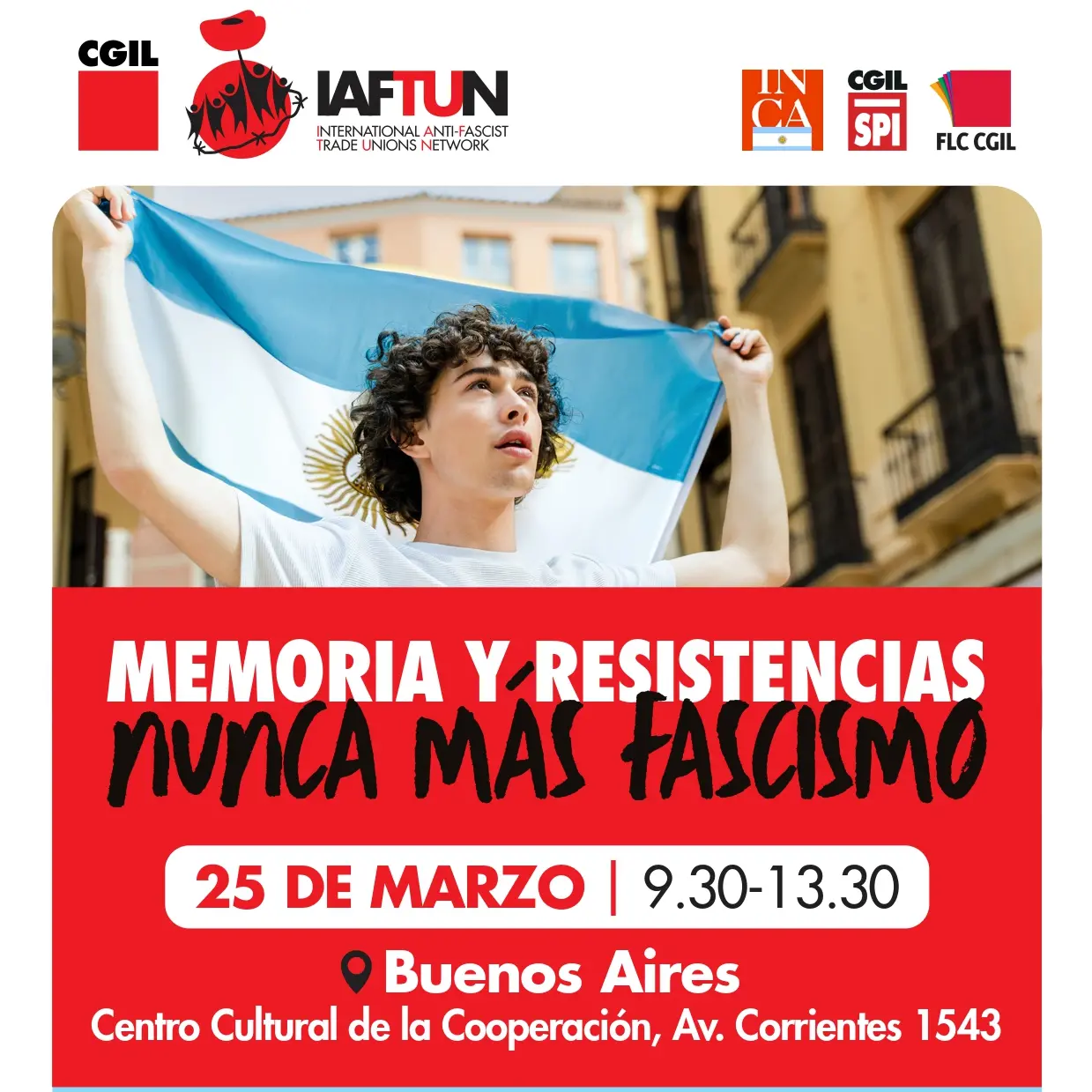 “Mai più fascismo”: i sindacati internazionali si riuniscono a Buenos Aires per la Giornata della Memoria e della Resistenza