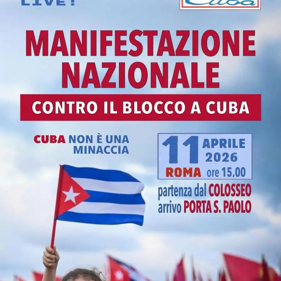 Contro il blocco a Cuba, sabato 11 aprile manifestazione nazionale a Roma