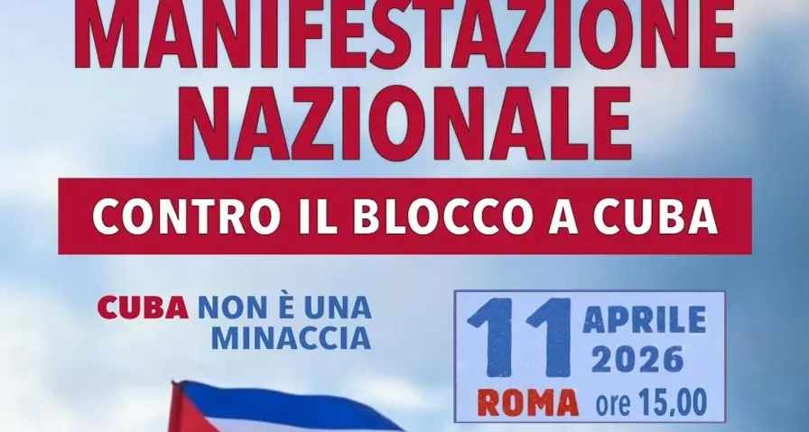 Manifestazione nazionale contro il blocco a Cuba