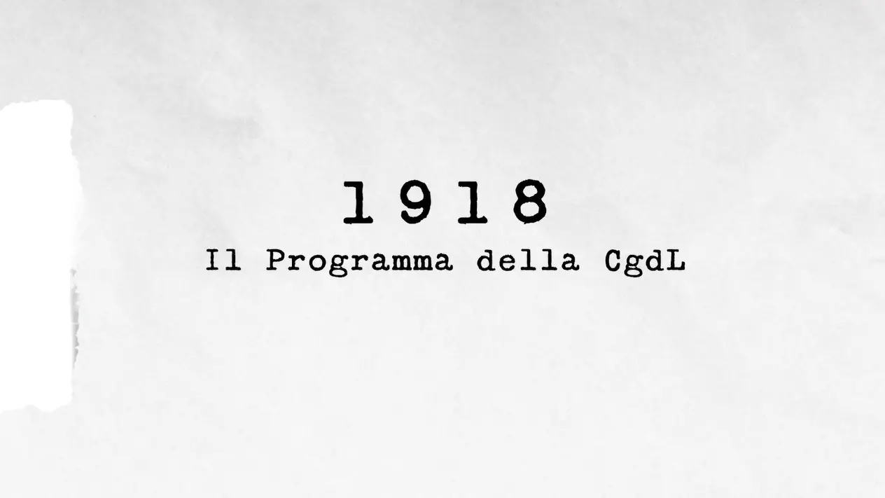 1918 Il Programma della CgdL