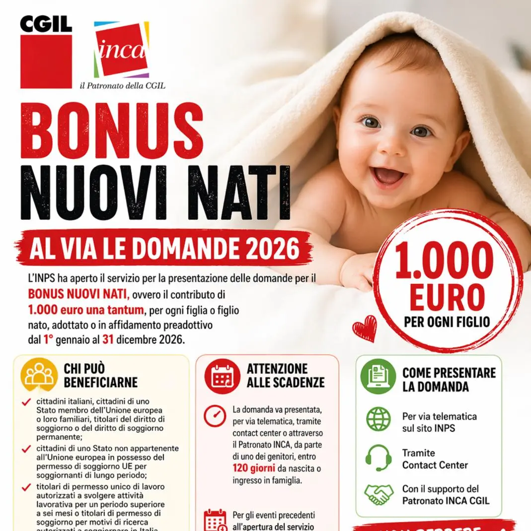 Bonus nuovi nati, al via le domande 2026