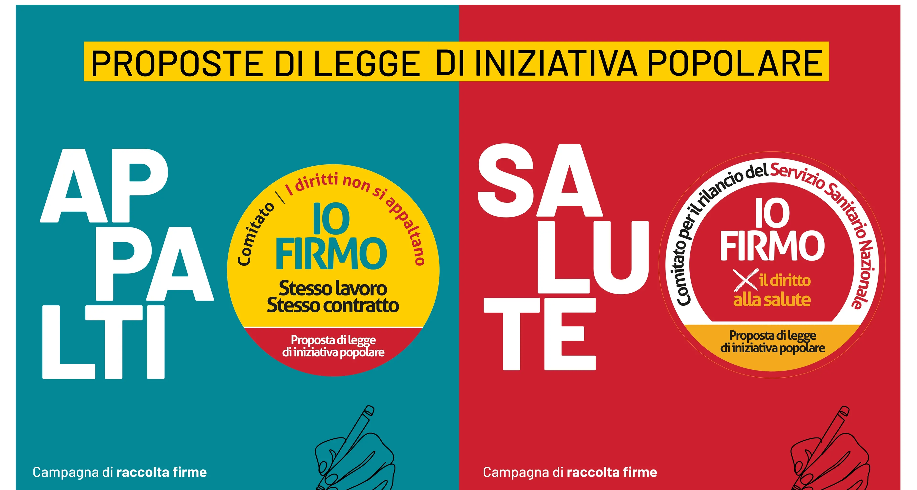 Cgil: 15 e 16 maggio al via la raccolta firme per le proposte di legge su sanità e appalti