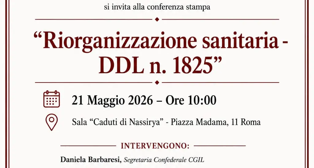 Conferenza stampa su ‘Riorganizzazione sanitaria – Ddl n.1825’