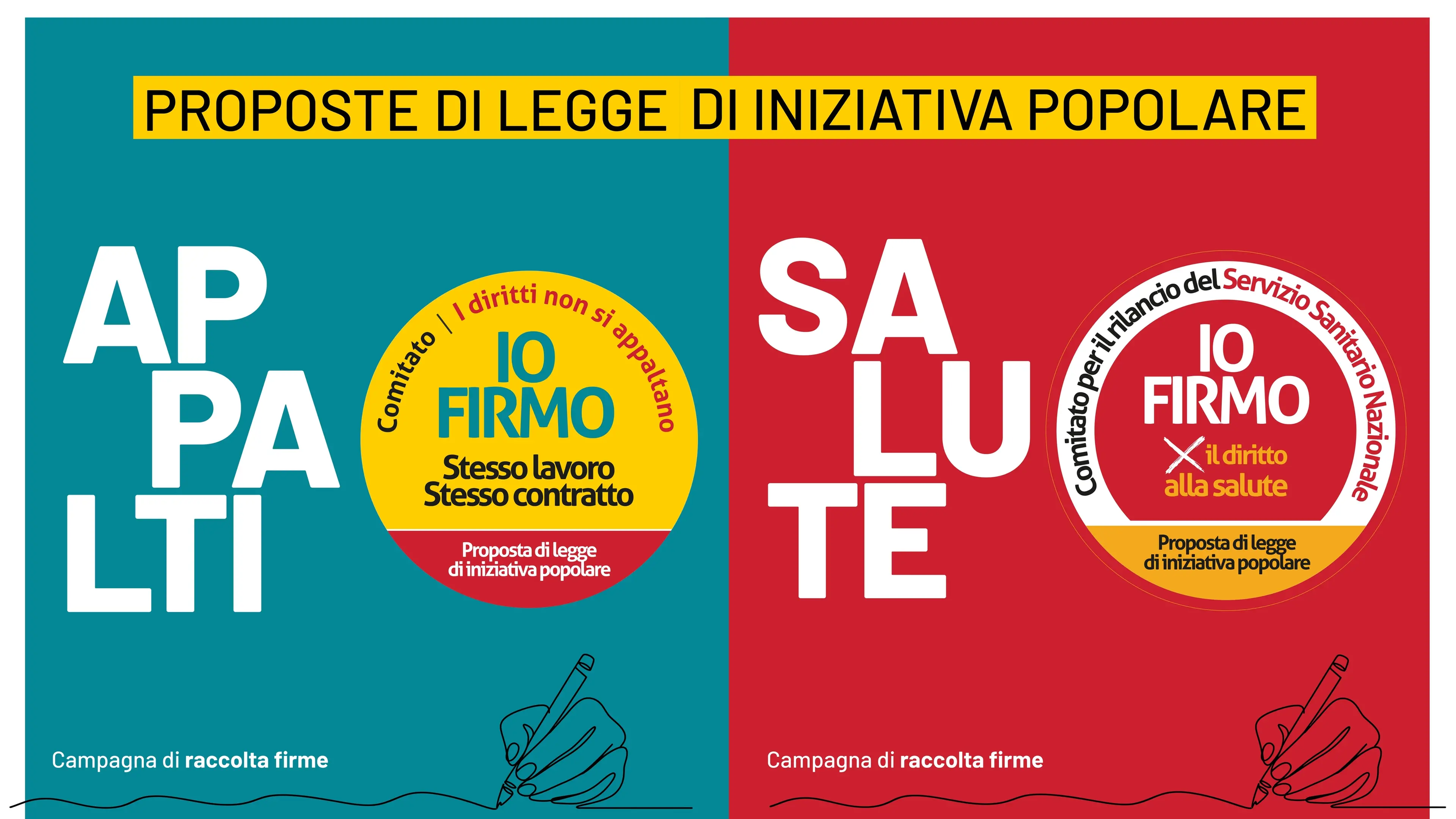 Cgil: il 15 e 16 maggio al via la raccolta firme per le proposte di legge su sanità e appalti