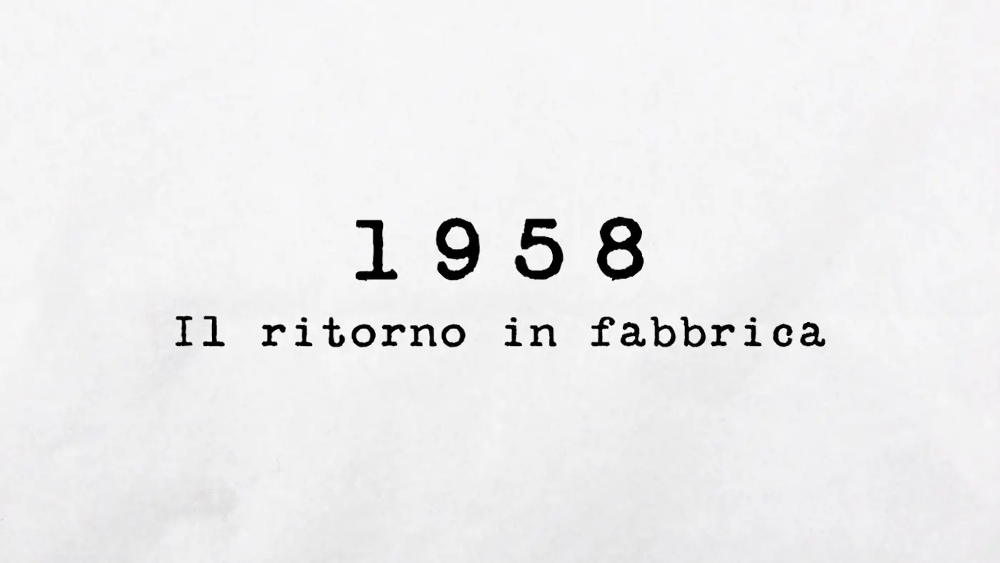 1958 - Il ritorno in fabbrica e la contrattazione articolata