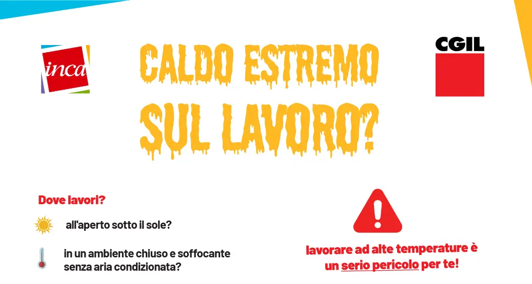 Caldo estremo sul lavoro?