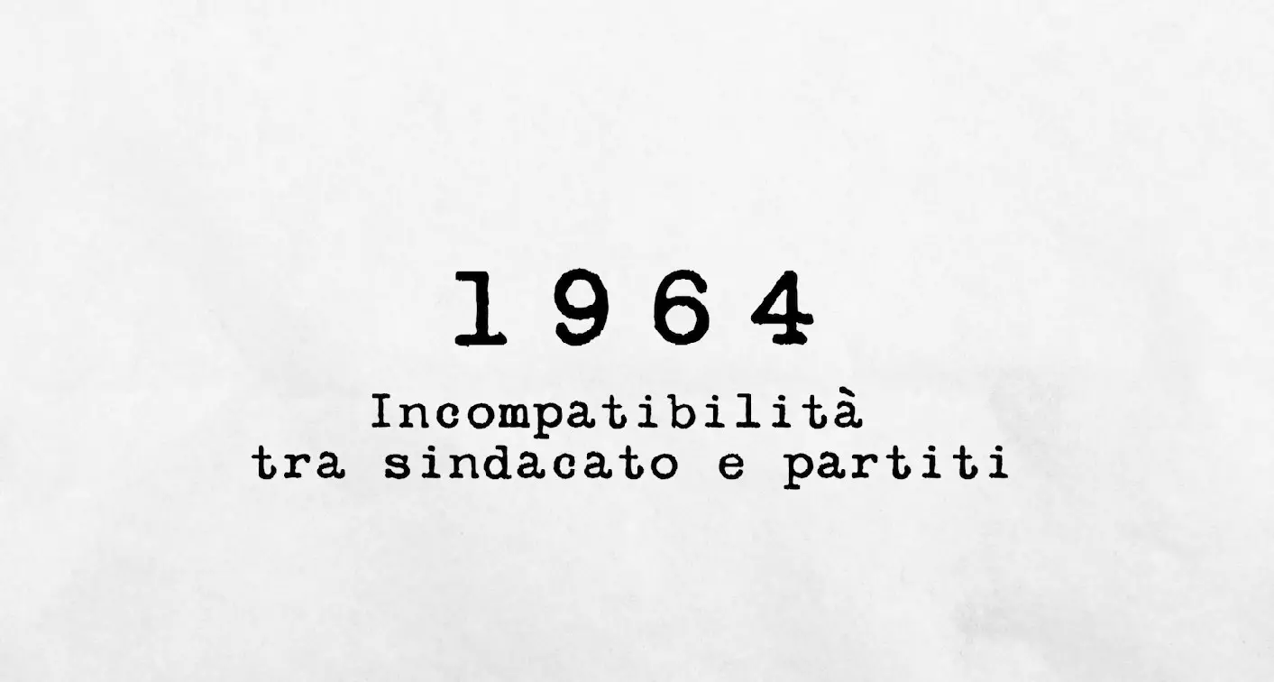 1964 - Incompatibilità tra sindacato e partiti