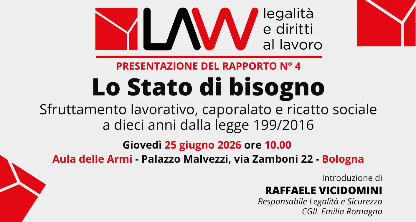 Presentazione del 4° rapporto Law ‘Lo Stato di bisogno’