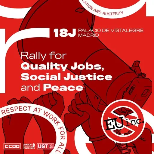 La CGIL partecipa all’euromanifestazione di Madrid per il lavoro di qualità, la giustizia sociale e la pace