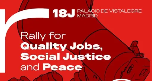 La CGIL partecipa all’euromanifestazione di Madrid per il lavoro di qualità, la giustizia sociale e la pace
