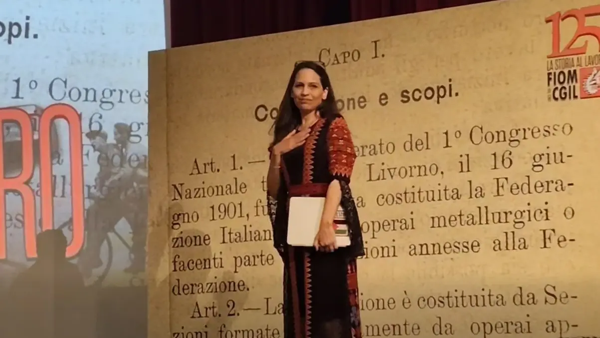 “Dalla parte giusta della storia”: Mona Abuamara, ambasciatrice palestinese in Italia, per i 125 anni della Fiom Cgil