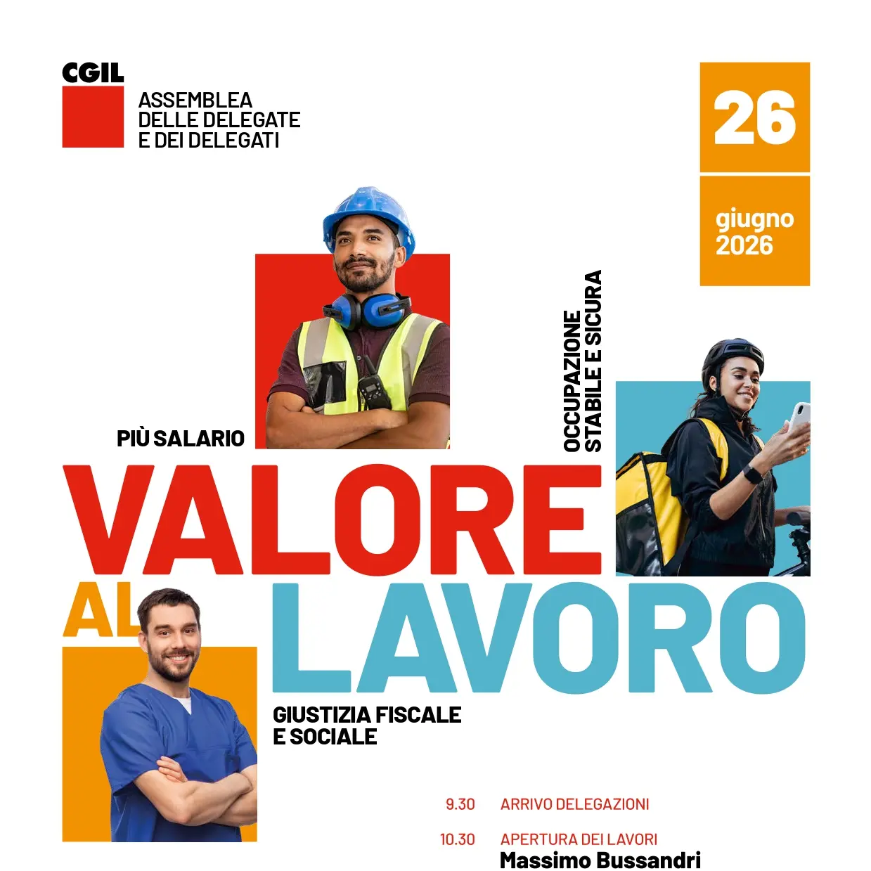 \"Valore al lavoro\": Cgil, 26 giugno a Bologna Assemblea nazionale con Landini
