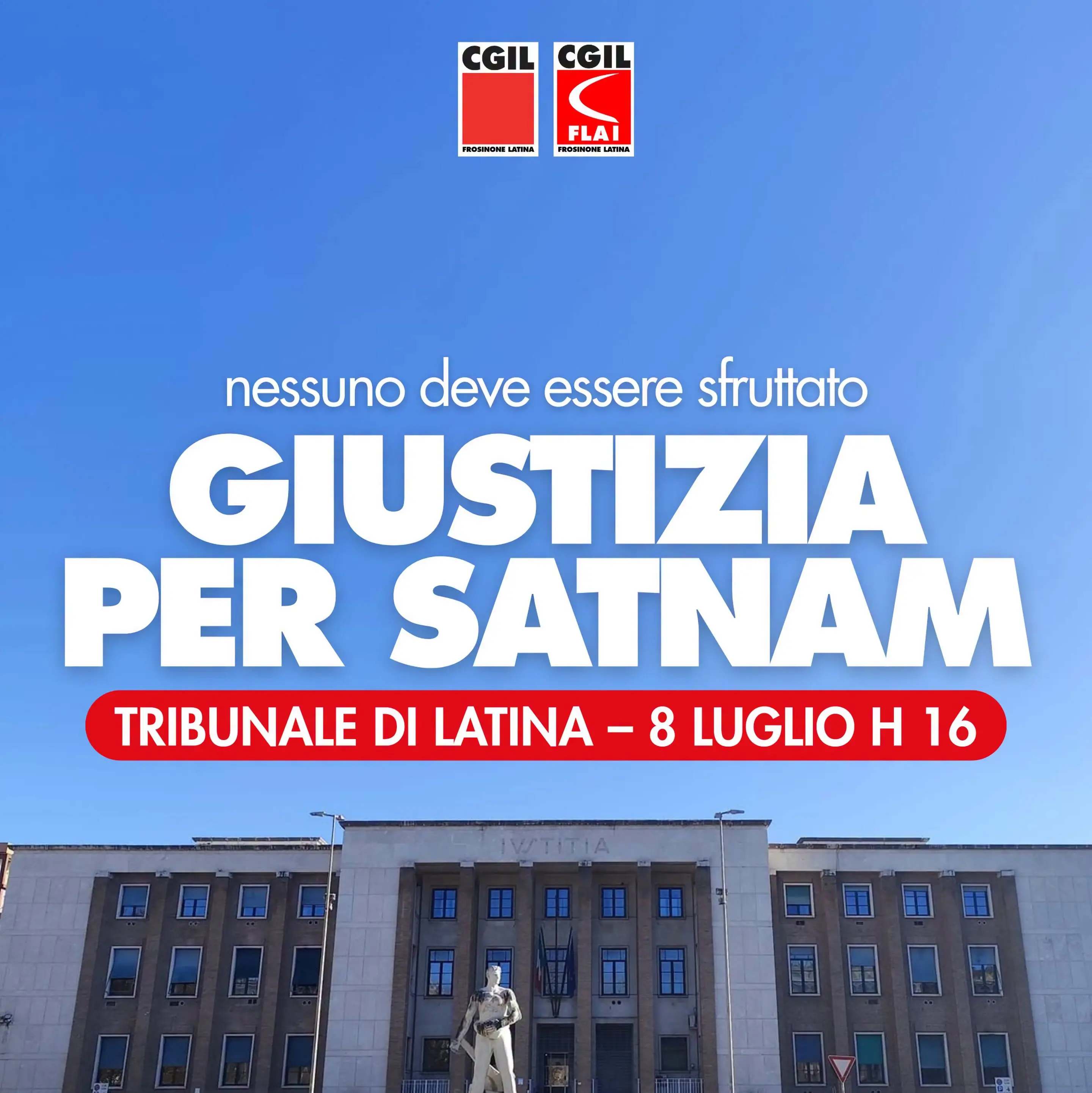 Cgil, mercoledì 8 luglio presidio davanti Tribunale Latina per processo Satnam Singh. Partecipa Landini