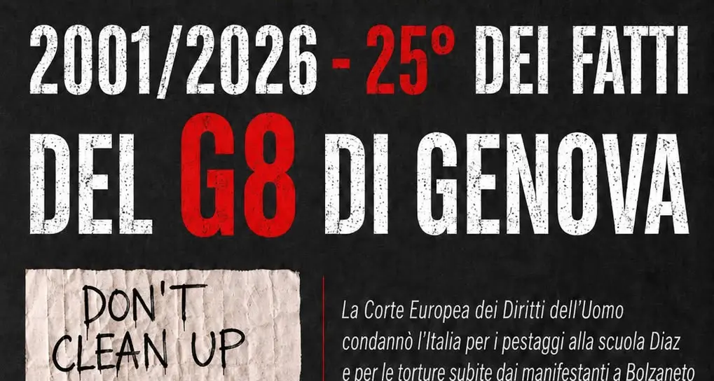 2001/2026 – 25° dei fatti del G8 di Genova