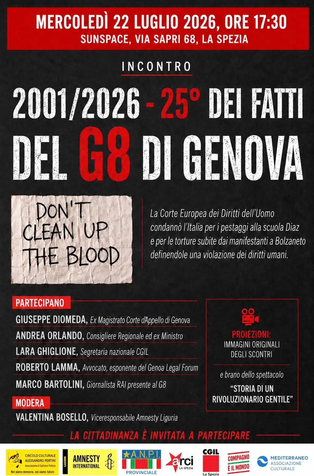 2001/2026 – 25° dei fatti del G8 di Genova