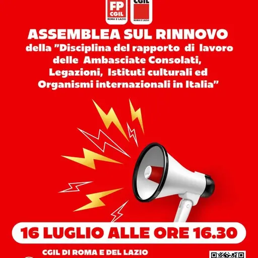 Ambasciate e Consolati, assemblea CGIL Roma e Lazio sul nuovo contratto 2026-2028