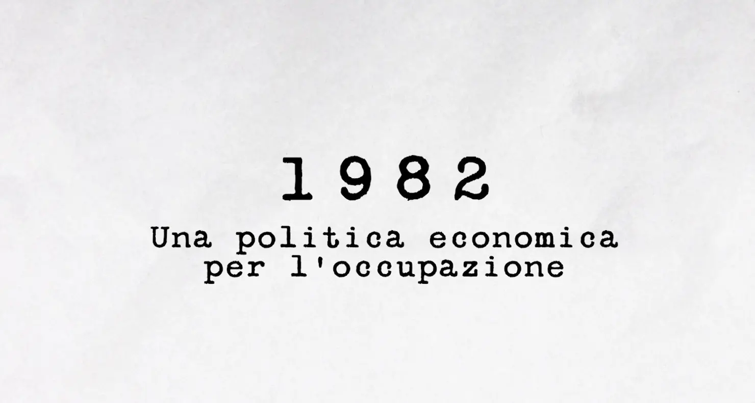1982 - Una politica economica per l'occupazione