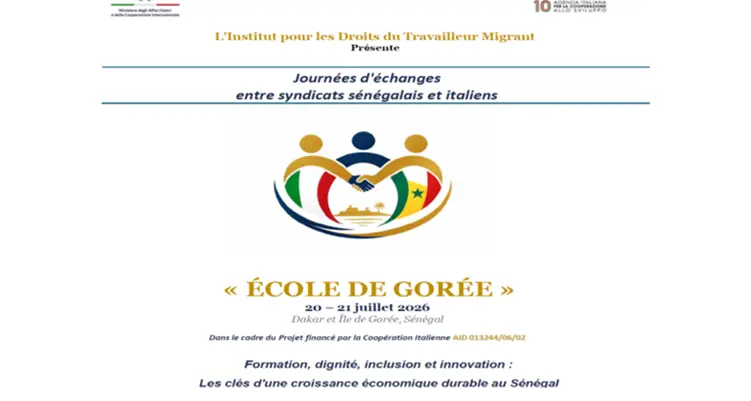 Senegal, la CGIL all'École de Gorée 2026: cooperazione, diritti e tutela dei lavoratori migranti