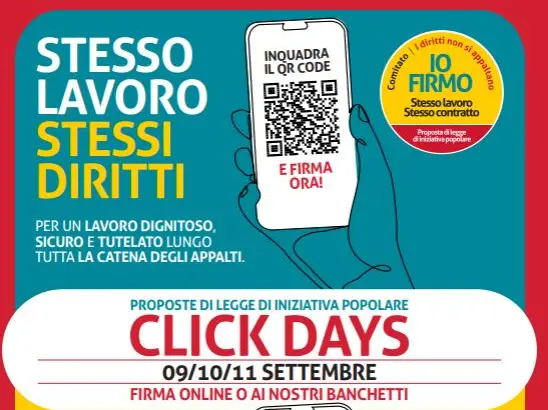 Click Days per sanità e appalti: firma le proposte di legge di iniziativa popolare della Cgil