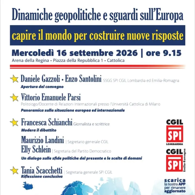 Dinamiche geopolitiche e sguardi sull’Europa capire il mondo per costruire nuove risposte - DIRETTA ore 9.30