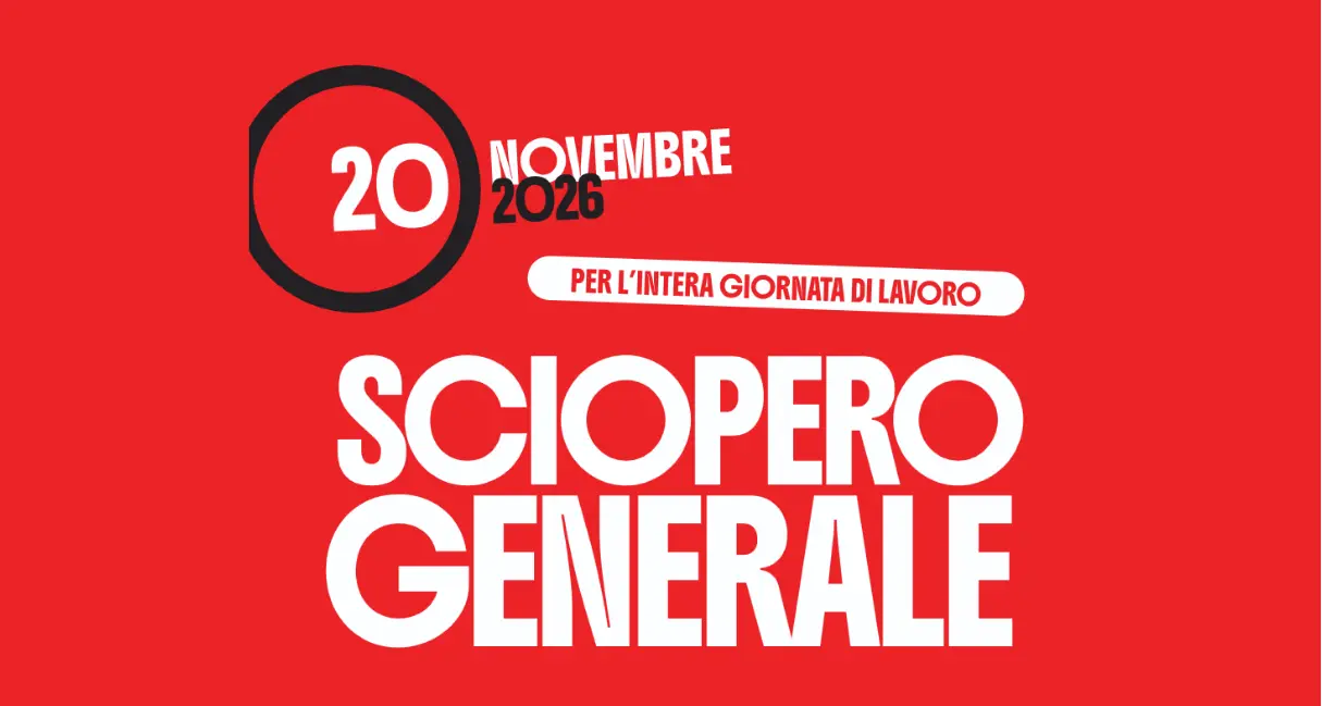 Sciopero generale 20 novembre 2026 – Materiali grafici