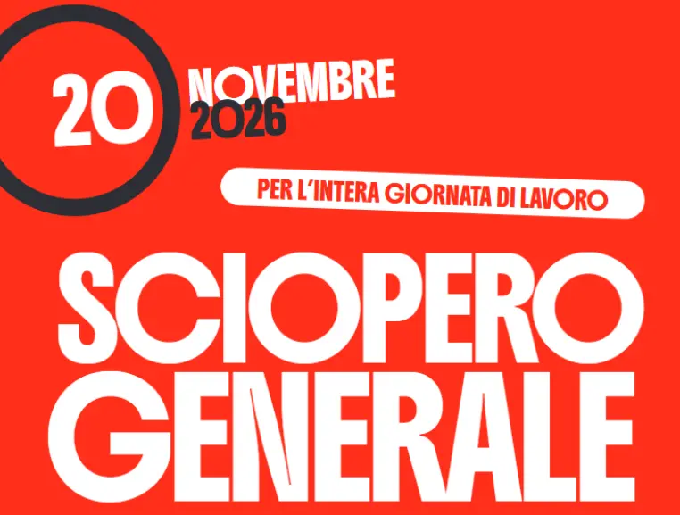 Sciopero Generale CGIL 20 novembre 2026