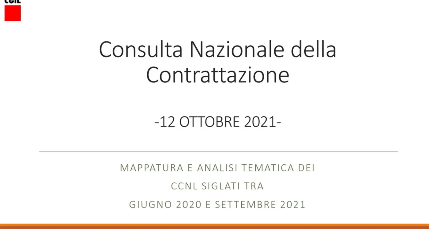 Consulta Nazionale della Contrattazione - 12 ottobre 2021