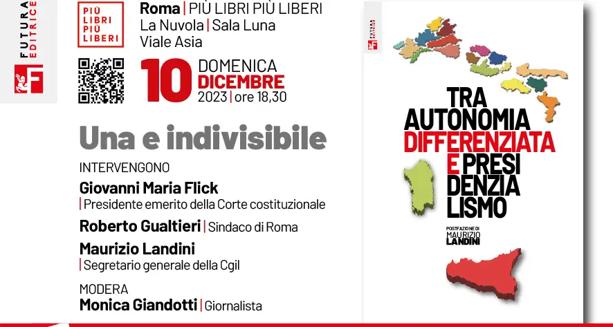 Domenica 10 dicembre ore 18.30 Maurizio Landini a ‘Più Libri Più Liberi’