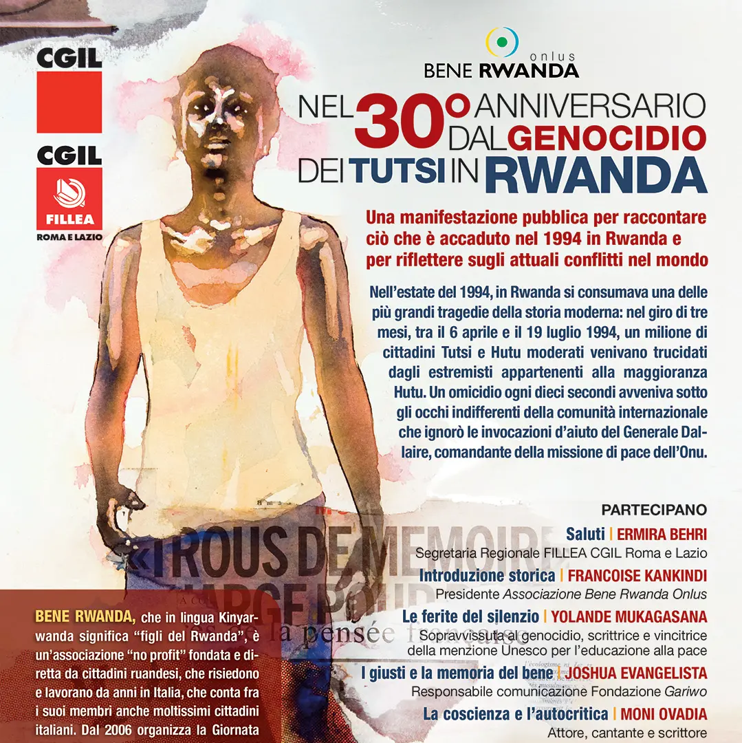 Manifestazione pubblica per non dimenticare il genocidio dei Tutsi in Rwanda