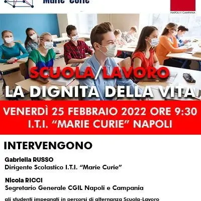 “Scuola/Lavoro: la dignità della vita”, assemblea presso l'Istituto Tecnico Industriale Marie Curie di Napoli con Landini