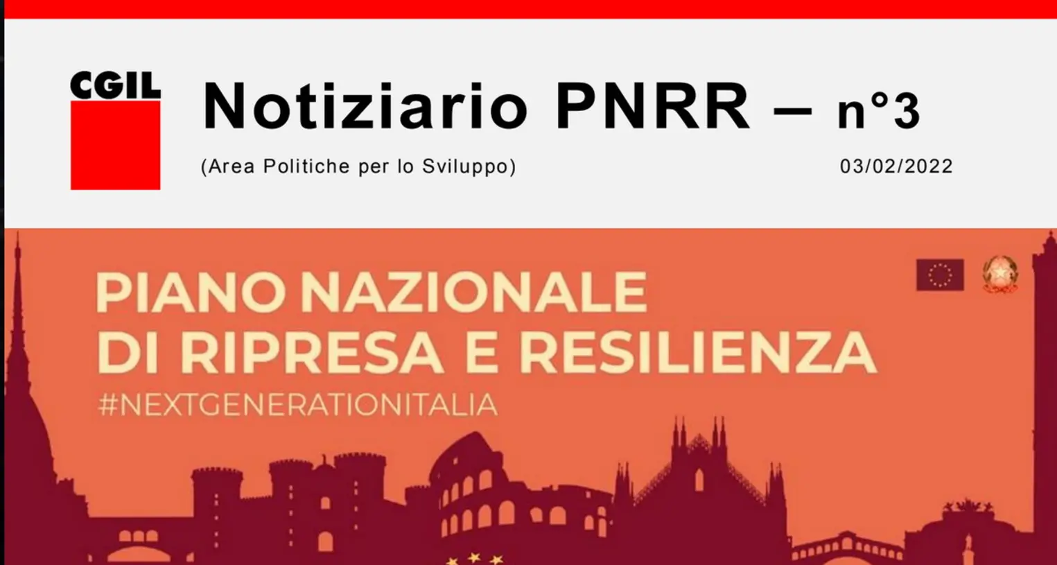 Newsletter 'Notiziario PNRR' - Numero 3